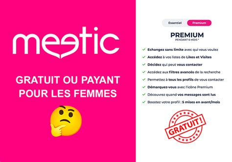 meetic gratuit ou payant|Abonnement et Fonctionnalités payantes